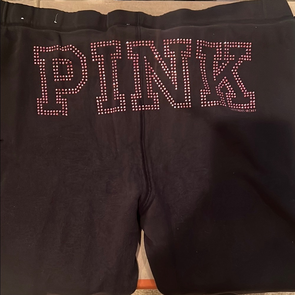 Pink Victoria's Secret Black capris with Pink Accents